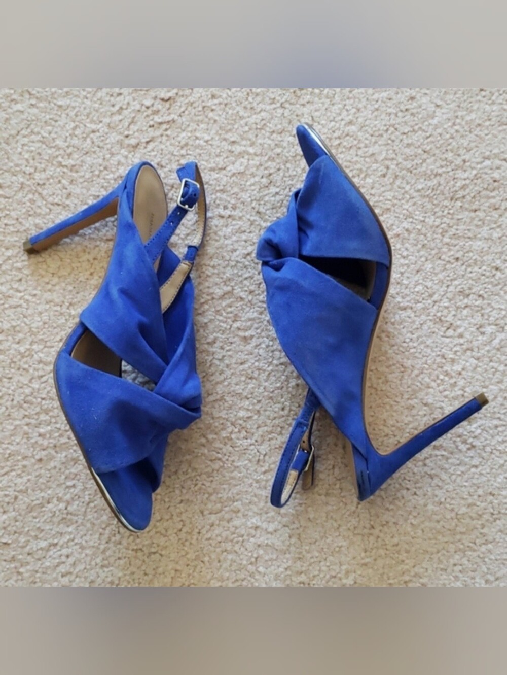 Banana Republic Blue Suede Leather Shoes Heels Pumps 7.5